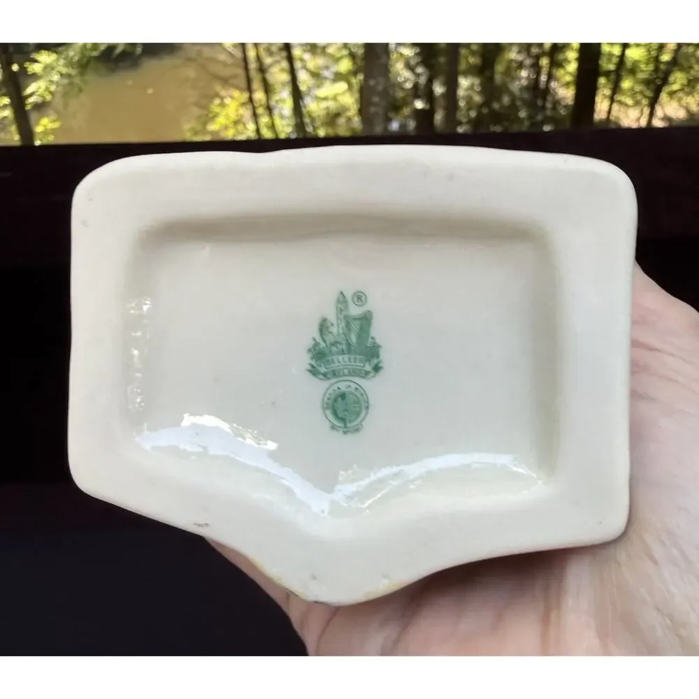 Vintage Belleek Owl Succulent Vase Ireland Early 6th Mark 1960’s Rare